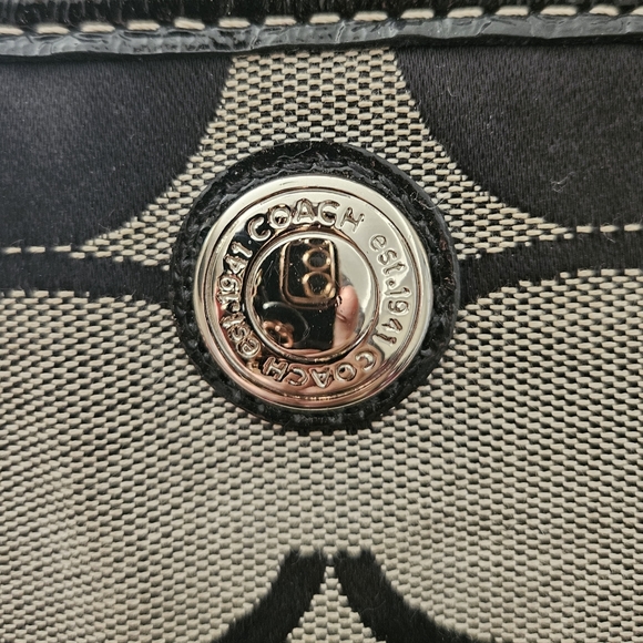 COACH AUTHENTIC BAG F14878 DAISY SIGNATURE CANVAS LEATHER TRIM B PREOWNED - Picture 6 of 15